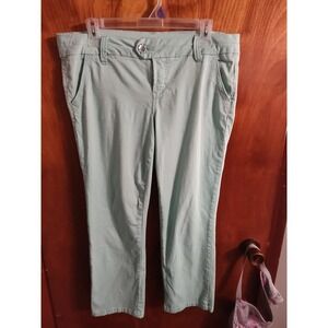 BKE Payton Cropped Pants Size 30 Light Green Mid-Rise Casual Women's